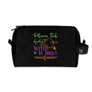 Pharmacy technician Halloween | Witch by night - Recycelte Kulturtasche - Schwarz - Vorne