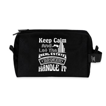 Let Real Estate Broker Handle It - Recycled Toiletry Zip Bag - black - Front