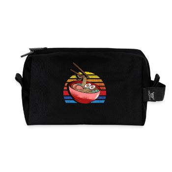 Ramen Bowl Pasta Japan Kawaii Ramen - Recycelte Kulturtasche - Schwarz - Vorne