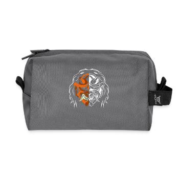 Double Oni Masque Démon Ninja Samouraï - Trousse de toilette en tissu recyclé - anthracite - Devant
