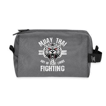 Muay Thai MMA Thailand Kampfkunst Acht Gliedmaßen - Recycelte Kulturtasche - Anthrazit - Vorne