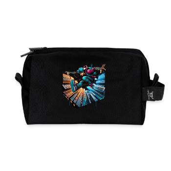 Parkour - Recycled Toiletry Zip Bag - black - Front