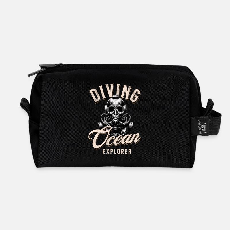 Taucher Ocean Explorer - Recycelte Kulturtasche - Schwarz