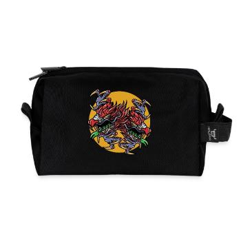 Magic Dungeon Dragon Fantasy RPG - Recycled Toiletry Zip Bag - black - Front