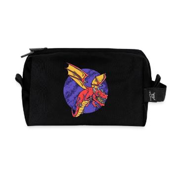 Fantasy RPG Dragons Magic Dungeon - Recycled Toiletry Zip Bag - black - Front