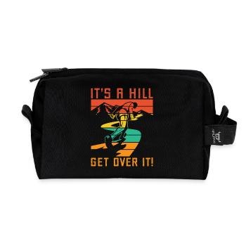Running It ́s A Hill Get Over It Marathon Runner - Recycled Toiletry Zip Bag - black - Front