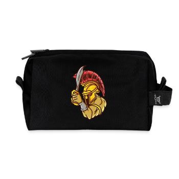 Ancient God Greek From My Head Mythology - Recycled Toiletry Zip Bag - black - Front