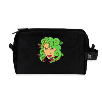 Dieu antique Mythologie grecque Médussa - Trousse de toilette en tissu recyclé - noir - Devant