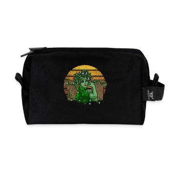 Ancient God Greek Medussa Mythology - Recycled Toiletry Zip Bag - black - Front