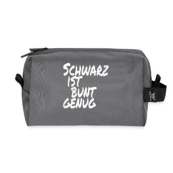 Le noir est assez coloré gothique black metal emo - Trousse de toilette en tissu recyclé - anthracite - Devant