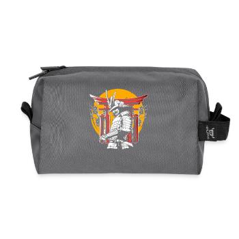 Kanji Japon Katana Épée Ninja Samouraï - Trousse de toilette en tissu recyclé - anthracite - Devant