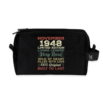 Legend Since November 1948 Born November 1948 - Recycled Toiletry Zip Bag - black - Front