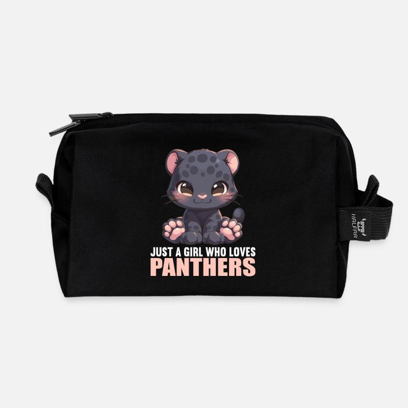 Panthers Panther - Recycled Toiletry Zip Bag - black