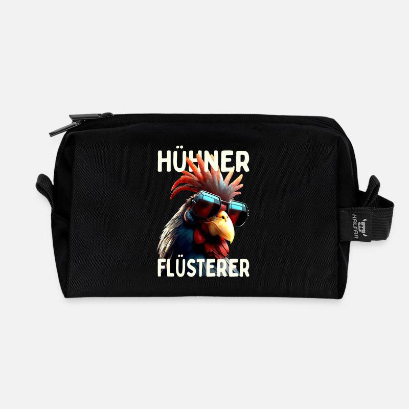 Hühner Flüsterer Hahn Chicken Daddy Landwirt Huhn - Recycelte Kulturtasche - Schwarz