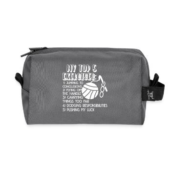 Croquet My Top 5 Exercises - Recycled Toiletry Zip Bag - anthracite - Front