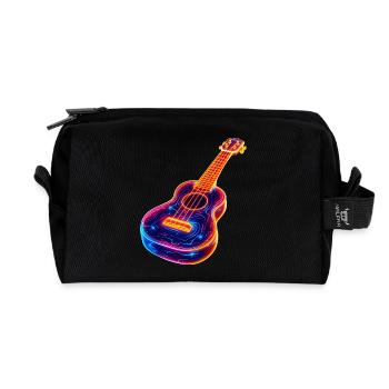 Ukulele Synthwave - Recycelte Kulturtasche - Schwarz - Vorne