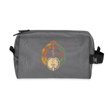 Banjo des années 90 - Trousse de toilette en tissu recyclé - anthracite - Devant