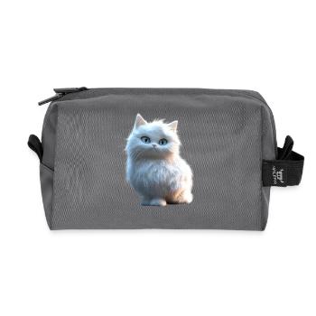 Chat Angora Blanc Chat Angora Chats Angora Mignons - Trousse de toilette en tissu recyclé - anthracite - Devant