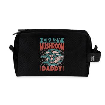 Mushroom Foraging Hunter Crazy Mushroom Daddy - Recycelte Kulturtasche - Schwarz - Vorne