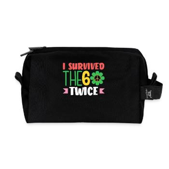 Ich Überlebte Die 60er Zweimal - Recycelte Kulturtasche - Schwarz - Vorne