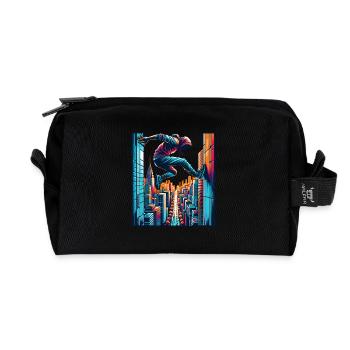 Parkour - Recycled Toiletry Zip Bag - black - Front