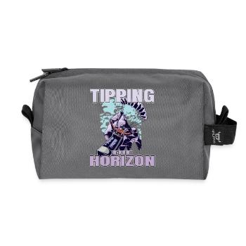 Tipping the Horizon – Gleitschirm Abenteuer - Recycelte Kulturtasche - Anthrazit - Vorne