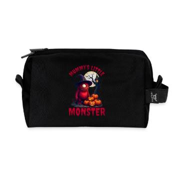 Süßes Monster Halloween Outfit Kinder - Recycelte Kulturtasche - Schwarz - Vorne