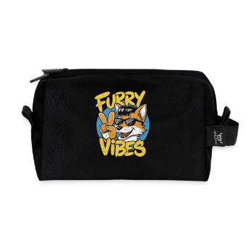 Furry Vibes – Good mood for furry fans - Recycled Toiletry Zip Bag - black - Front