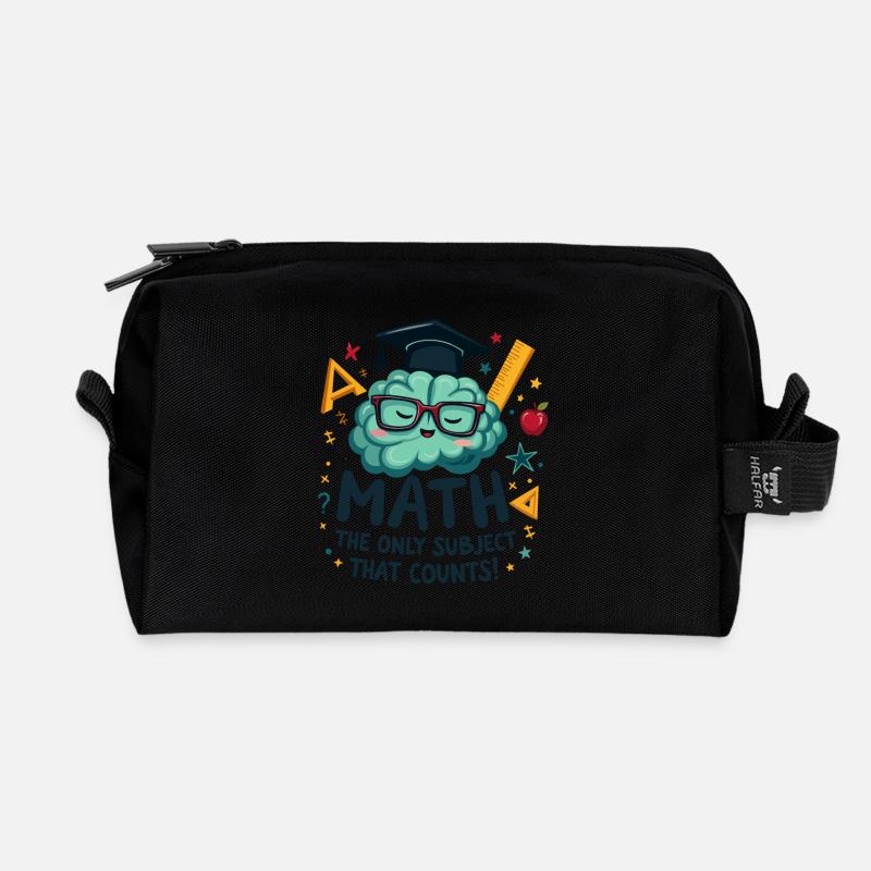 MATHEMATIK - Recycelte Kulturtasche - Schwarz