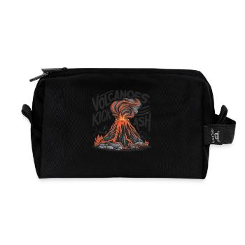 Vulkan – Asche, Lava und Feuer - Recycelte Kulturtasche - Schwarz - Vorne