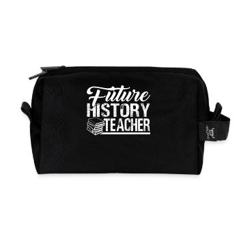 History Teacher Future History Teacher - Recycled Toiletry Zip Bag - black - Front