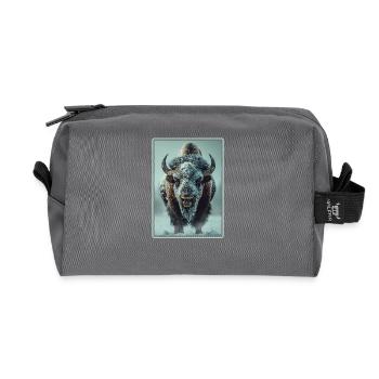 Bisons Bison - Recycled Toiletry Zip Bag - anthracite - Front