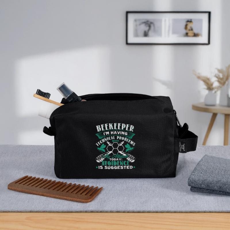 Beekeeper I'm Having Technical Problems Recycled Toiletry Zip Bag
