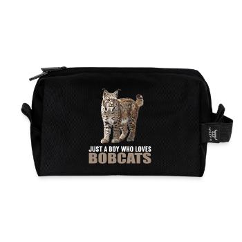 Bobcat's Bobcat, Bobcat, Bobcat, Bobcat, Lynx - Recycled Toiletry Zip Bag - black - Front