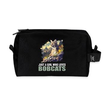 Bobcat's Bobcat, Bobcat, Bobcat, Bobcat, Lynx - Recycled Toiletry Zip Bag - black - Front