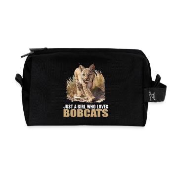 Bobcat's Bobcat, Bobcat, Bobcat, Bobcat, Lynx - Recycled Toiletry Zip Bag - black - Front