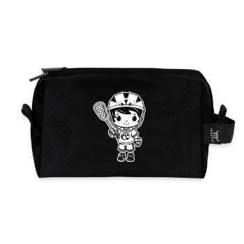 Lacrosse Boy - Recycled Toiletry Zip Bag - black - Front