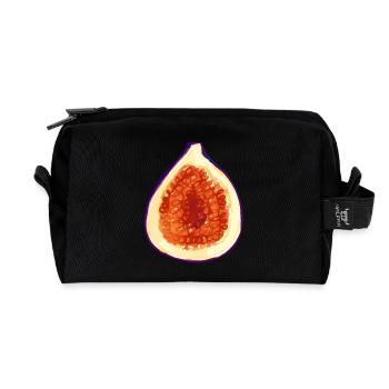 Feigen Kostüm Karneval Fasching Outfit Obst Feige - Recycelte Kulturtasche - Schwarz - Vorne