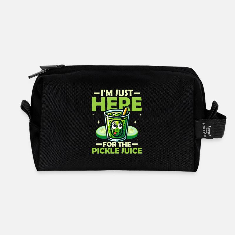 I'm Just Here For The Pickle Juice Pickle Vegan Cu - Recycelte Kulturtasche - Schwarz