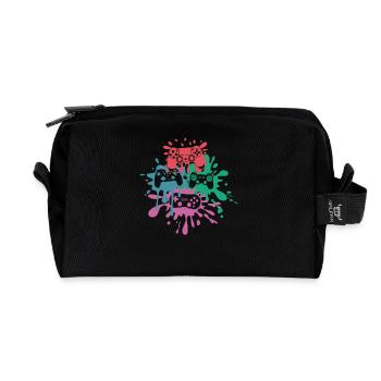 Pixel Controller – Conception de jeu rétro - Trousse de toilette en tissu recyclé - noir - Devant
