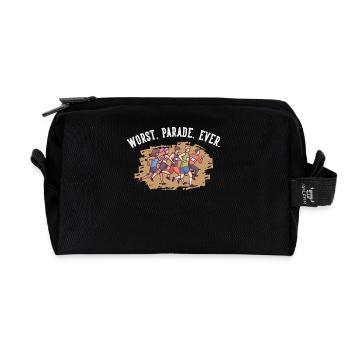Worst Parade Ever Jogging Running - Recycled Toiletry Zip Bag - black - Front