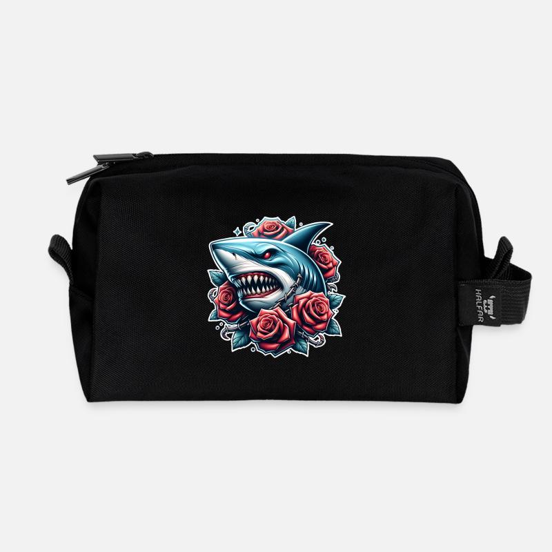 Hai Rosen - Recycelte Kulturtasche - Schwarz
