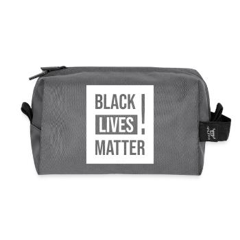 Protest Black Lives Matter - Recycled Toiletry Zip Bag - anthracite - Front