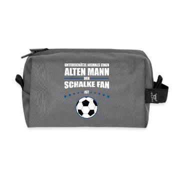 Alter Mann - Schalke Fan | Retro Spruch - Recycelte Kulturtasche - Anthrazit - Vorne