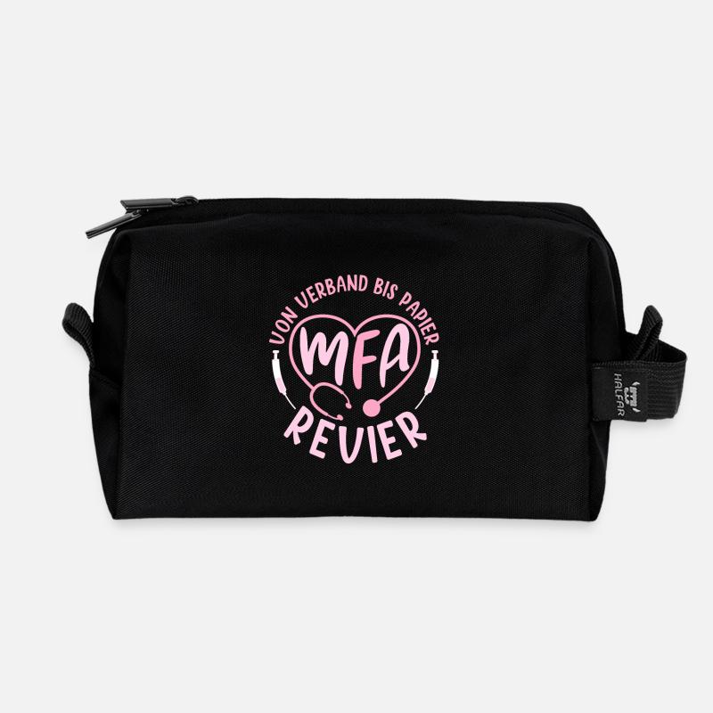 MFA Revier Medizinische Fachangestellte - Recycelte Kulturtasche - Schwarz
