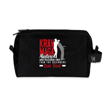 Krav Maga Trainers Athletes - Recycled Toiletry Zip Bag - black - Front
