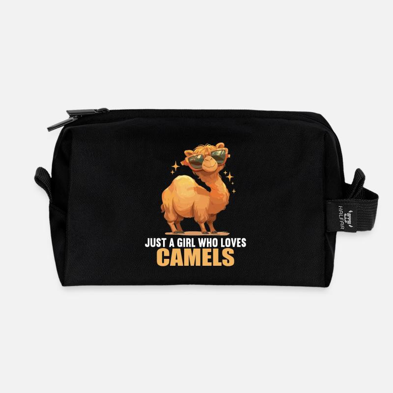 Camel Kamele Kamel - Recycelte Kulturtasche - Schwarz