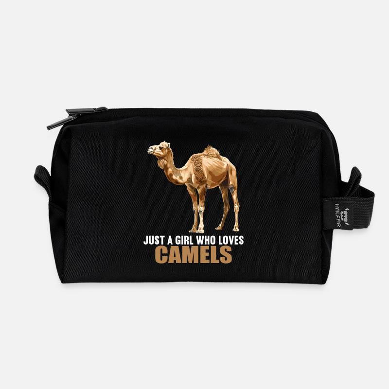 Camel Kamele Kamel - Recycelte Kulturtasche - Schwarz