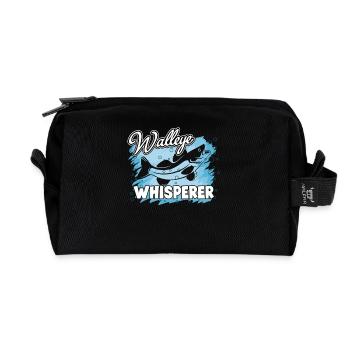 Walleye Whisperer - Recycled Toiletry Zip Bag - black - Front