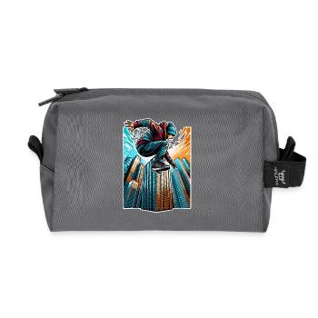 Parkour - Recycled Toiletry Zip Bag - anthracite - Front